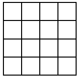 A 16-square grid (four rows of four).