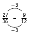 simplify fraction. 