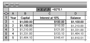 spreadsheet. 