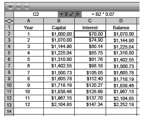 spreadsheet. 