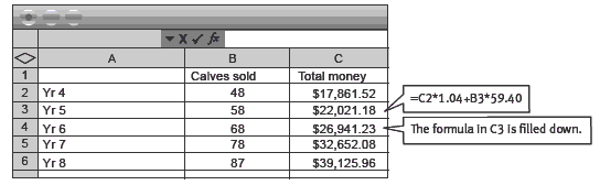 spreadsheet. 