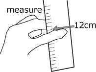 Final hand position in the reaction-time experiment.