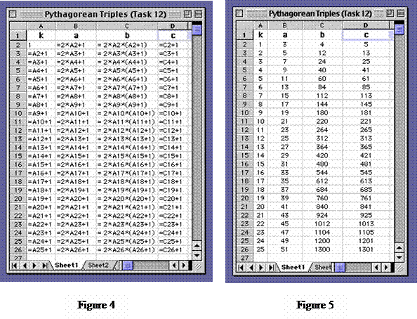 Pythagorean triples.