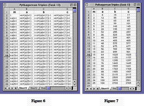 Pythagorean triples.