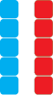 Cube model of buildings that are the same number of storeys high.