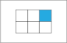 Array of sixths, with one-sixth shaded in.