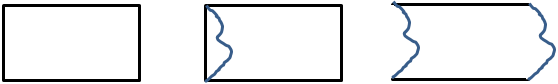 Demonstration of how part of the left side of a rectangle can be removed and added to the right side of the shape, to form a new interesting shape with the same area.