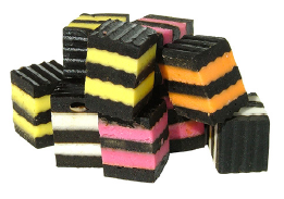 Decorative image of liquorice allsorts.