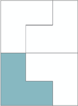 This shows four “L” shapes being combined to create a rectangle.