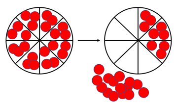 A physical model of finding a non-unit fraction of 24.