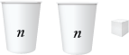 A cups and cubes representation of the rule 'take the number of triangles, double it, and then add one'.