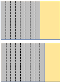 Diagram showing paper folded to compare eight twelfths and nine twelfths.