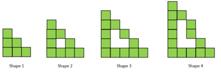 A pattern made from green tiles.