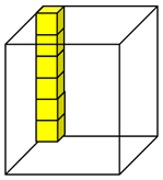 Image of packet being measured using the tower method.